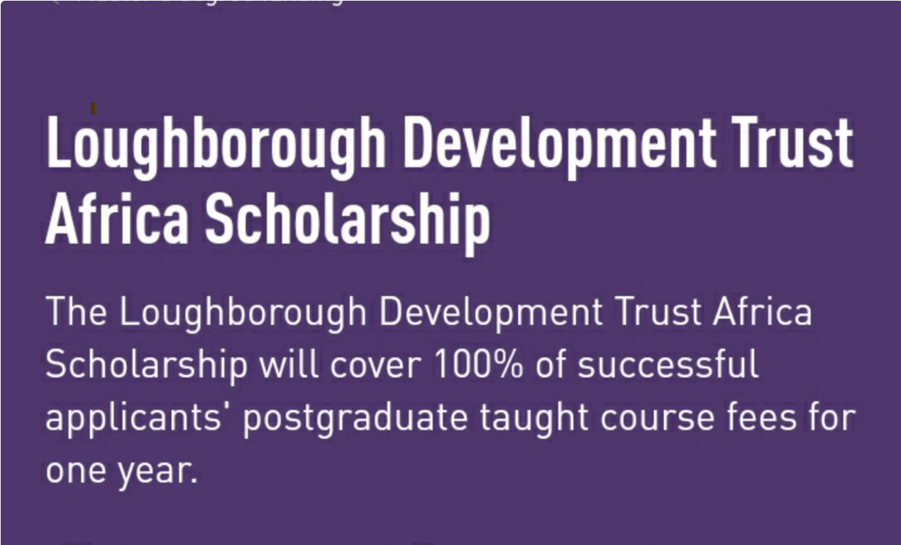 Loughborough Development Trust Africa Scholarship in UK 2025/26